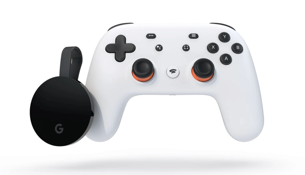 A photo of Google's Stadia gaming controller
