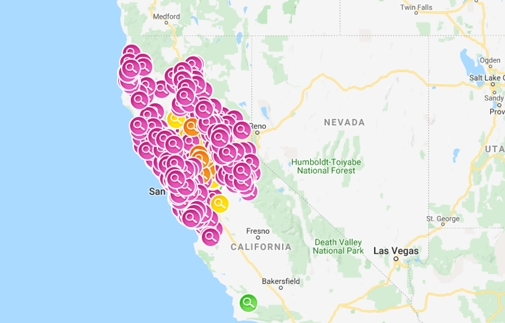 Power outages in California 