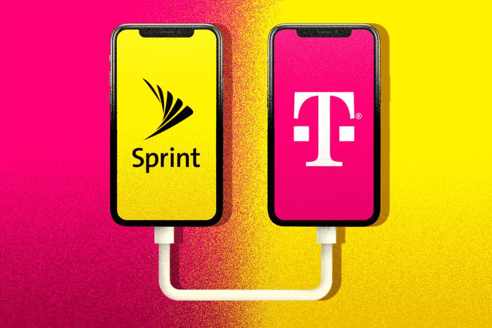 T-Mobile and Sprint phones connected