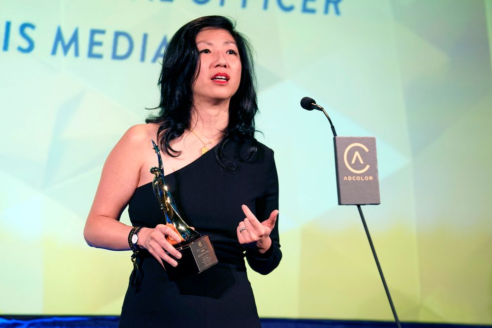 LOS ANGELES, CALIFORNIA - SEPTEMBER 08: Helen Lin, accepts the Legend Aw...