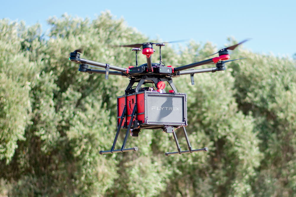 Flytrex drone carrying package