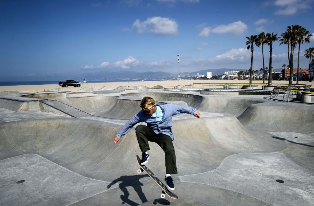 Skateboarder in California