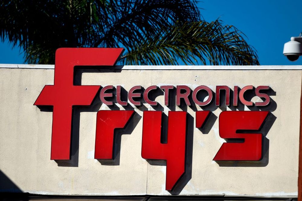 A Fry's Electronics storefront