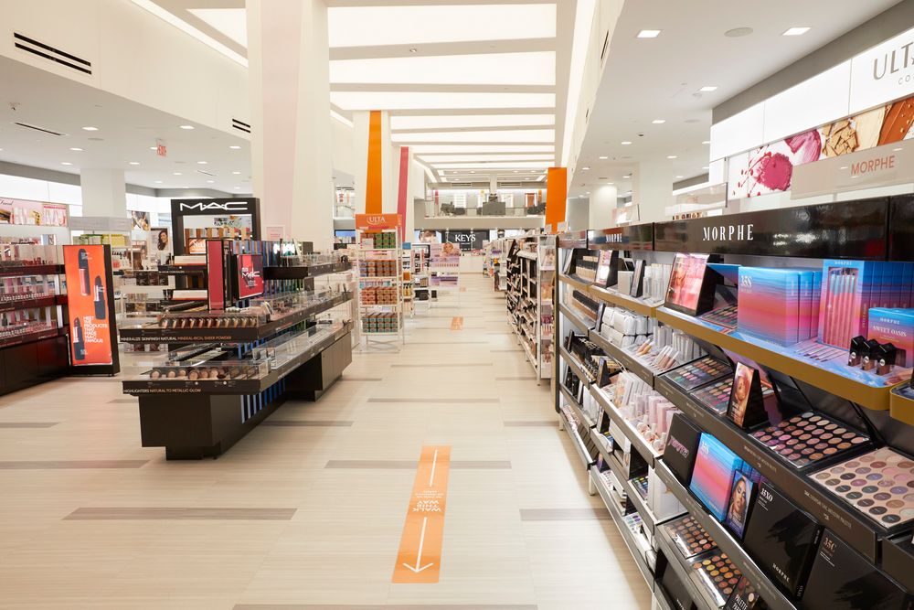 Photograph of interior of new Ulta beauty flagship