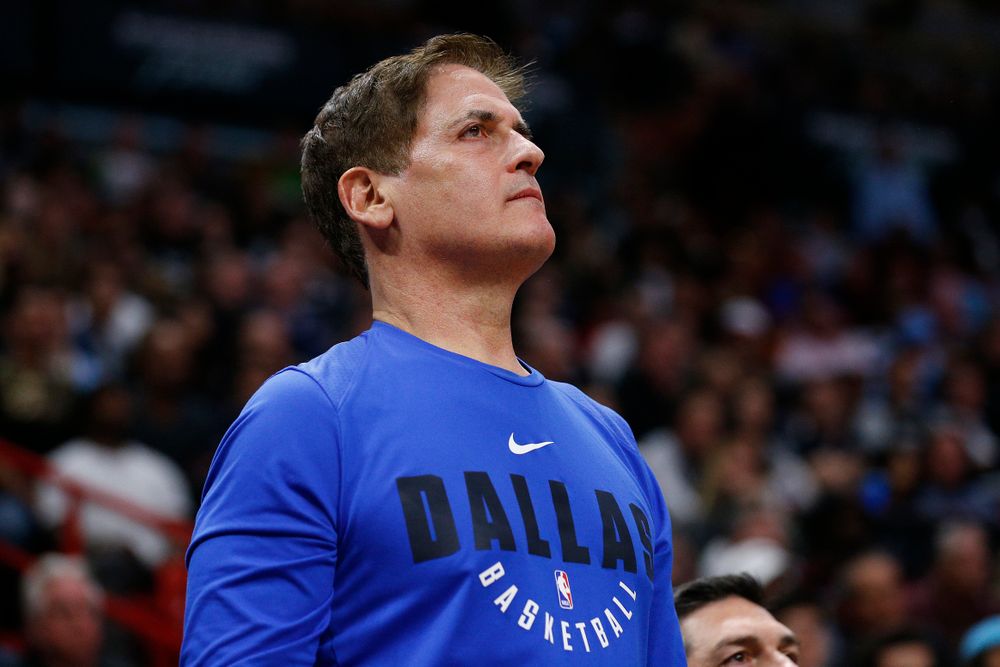 MIAMI, FLORIDA - FEBRUARY 28: Owner Mark Cuban of the Dallas Mavericks ...