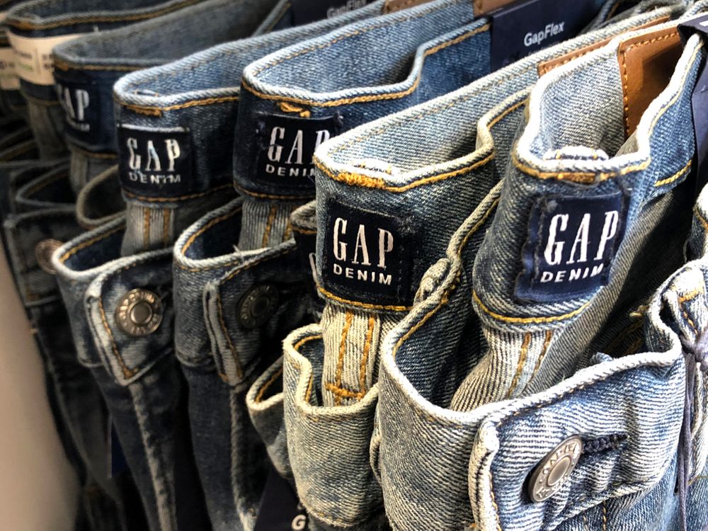 SAN FRANCISCO, CALIFORNIA - MARCH 04: Jeans are displayed at a Gap store...