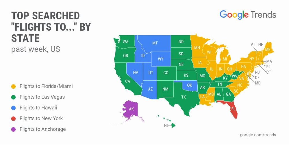 Google Trends map