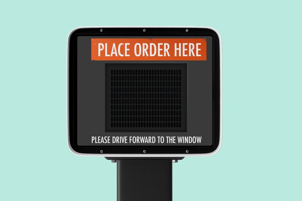 drive-through intercom asking to place order