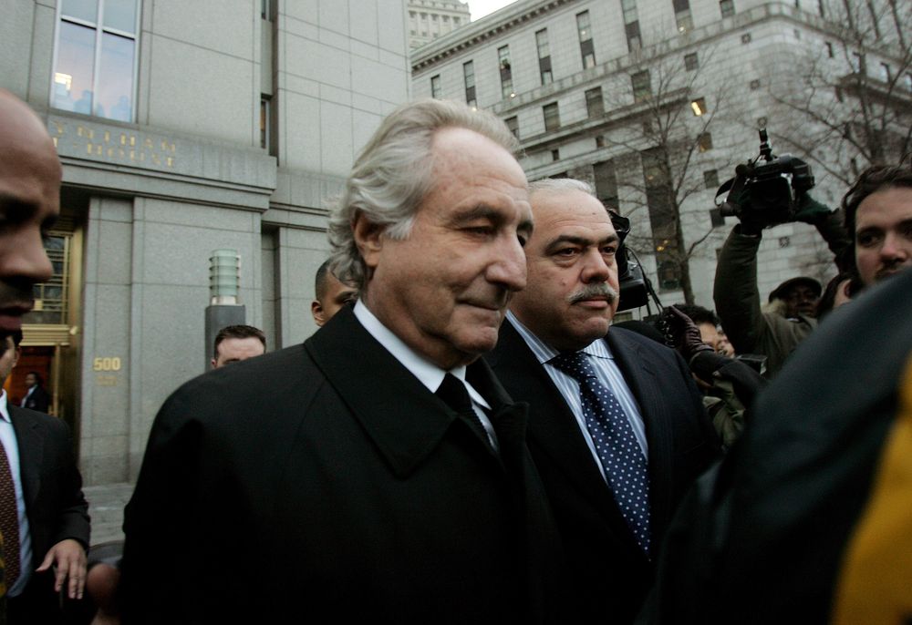 Bernie Madoff leaving court