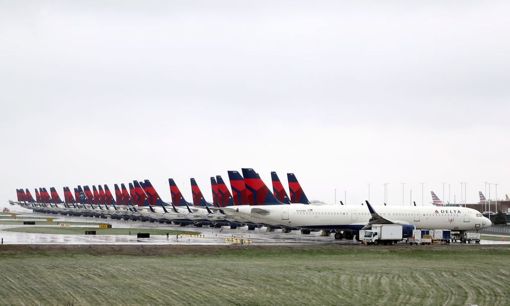 Delta planes lined up 
