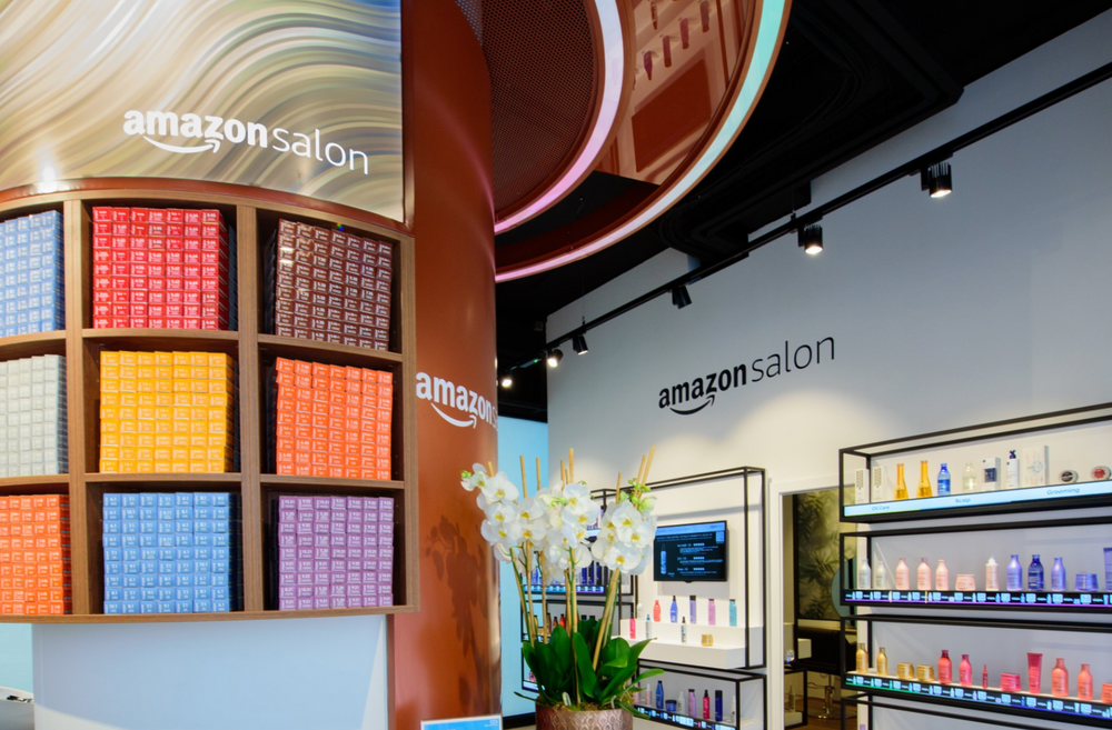 Photo of entrance to hair salon opened by Amazon