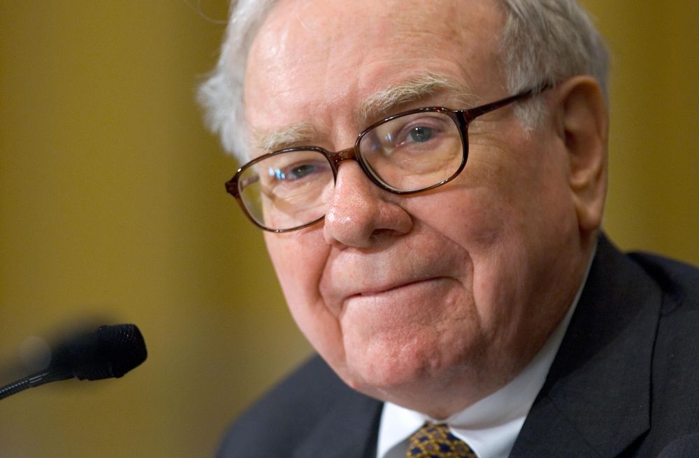 Warren Buffett, chairman and CEO of Berkshire Hathaway, testifies before...