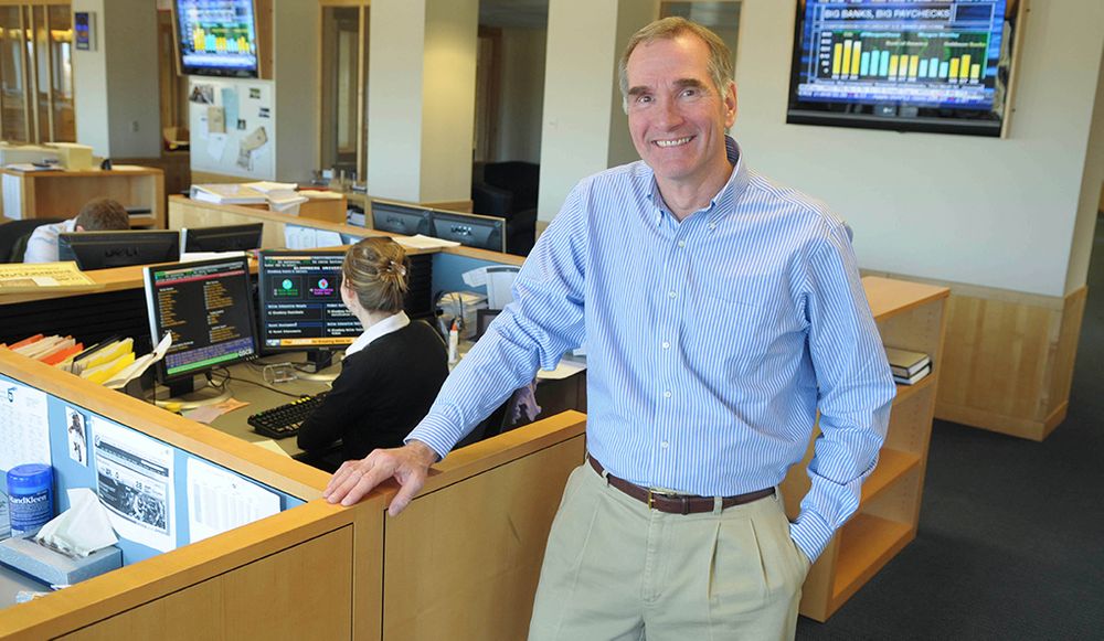 David Swensen in his office