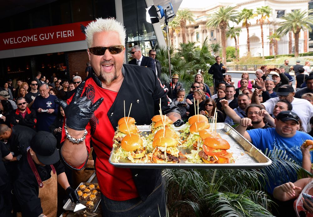 LAS VEGAS, NV - APRIL 04: Chef and television personality Guy Fieri pos...