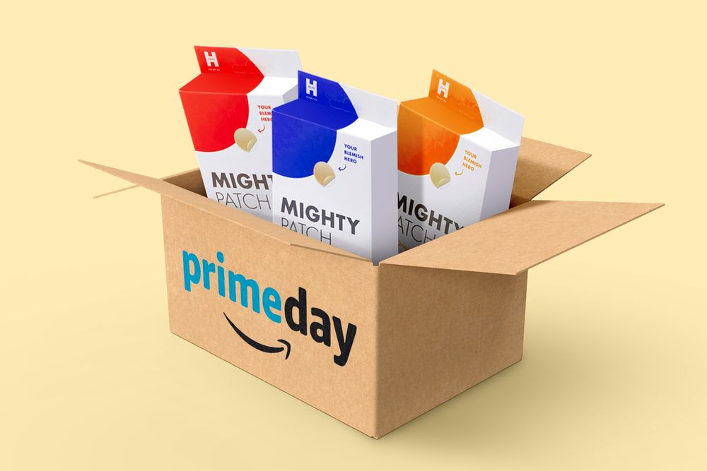 Amazon Prime Day box filled with Hero Cosmetics items