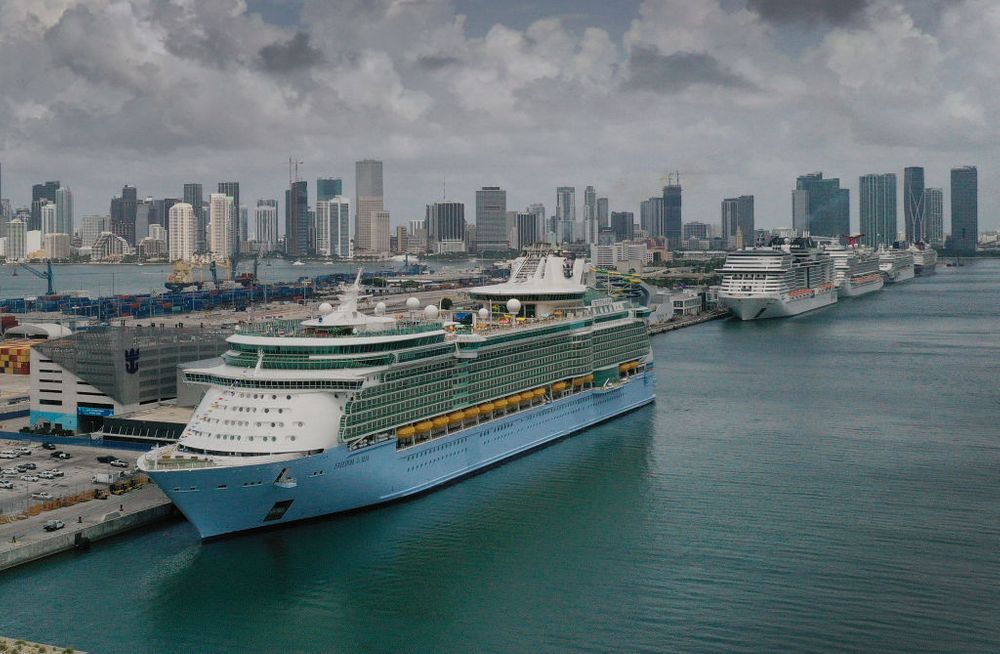 Freedom of the Seas cruise ship in Miami