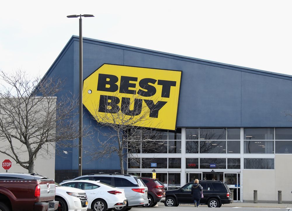 LEVITTOWN, NEW YORK  - MARCH 16: An image of the sign for Best Buy as ph...