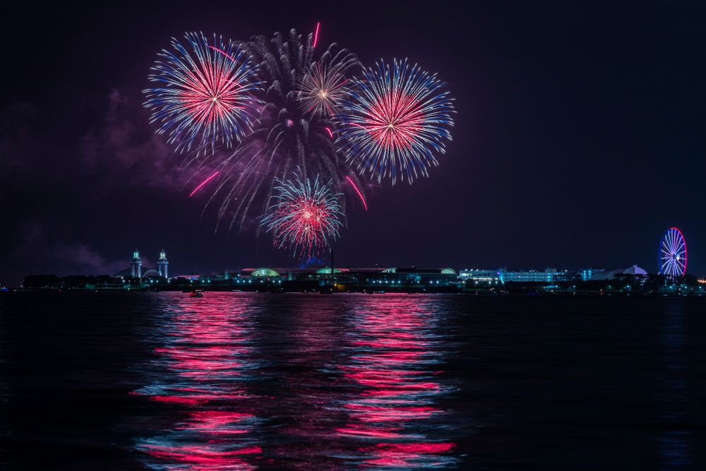 Fireworks over Navy Pier