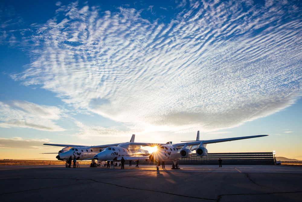 Virgin Galactic's Carrier Aircraft, VMS Eve and VSS Unity Prepare for Flight