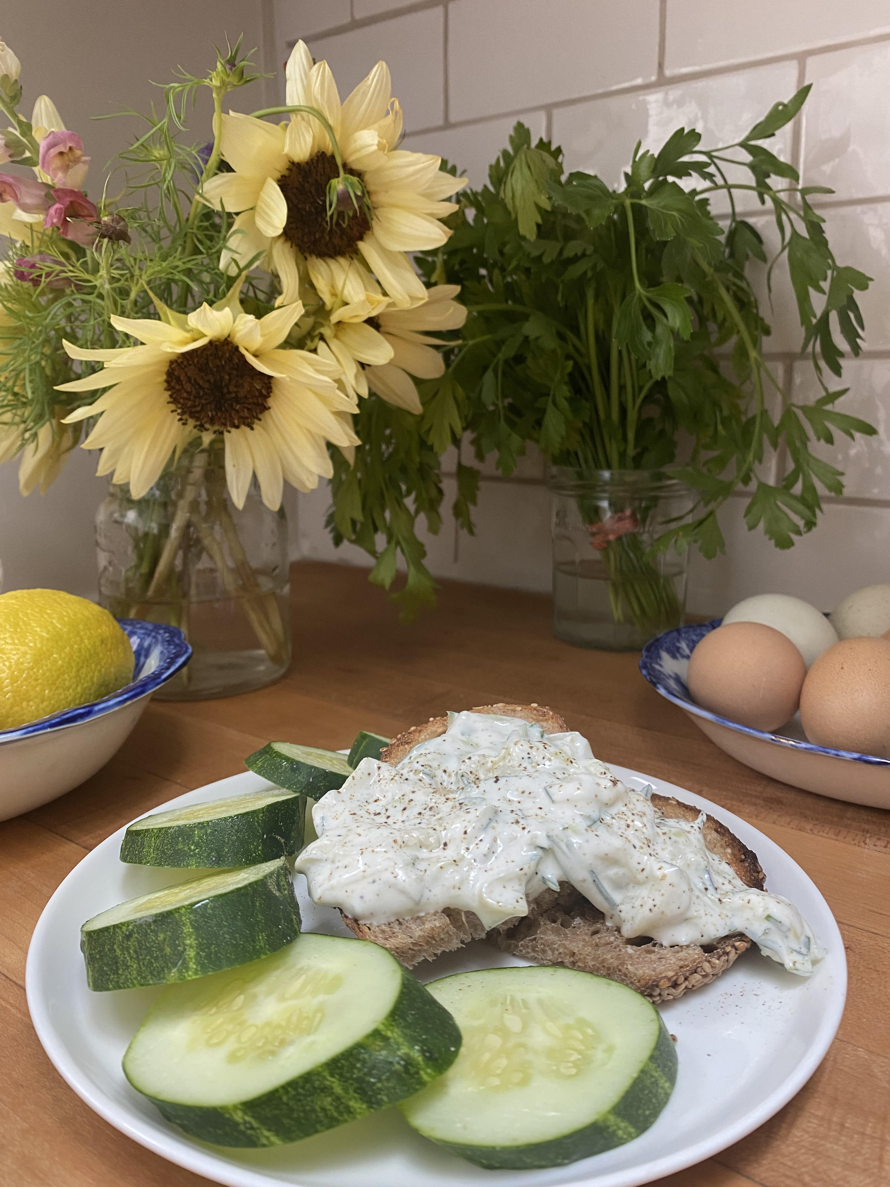 tzatziki with cucumbers