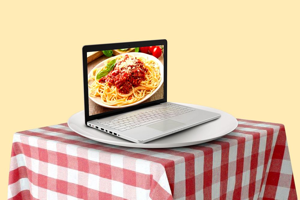 Spaghetti on a computer screen