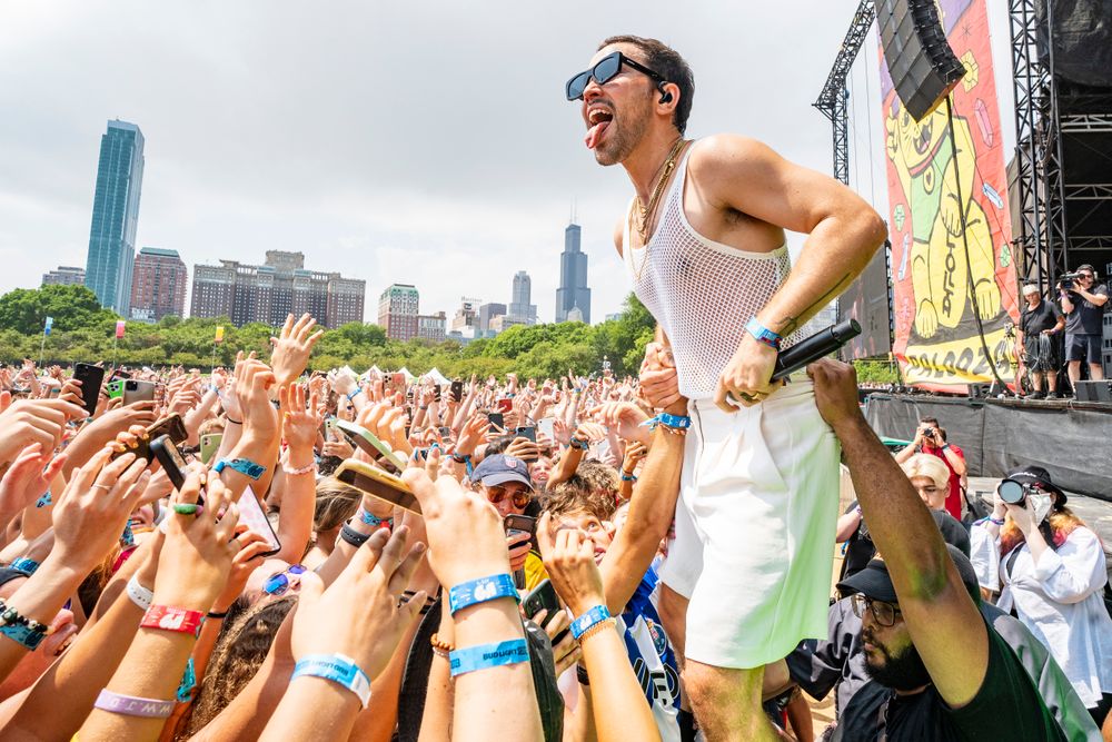 CHICAGO, ILLINOIS - JULY 29: Max Schneider aka MAX performs during Lolla...