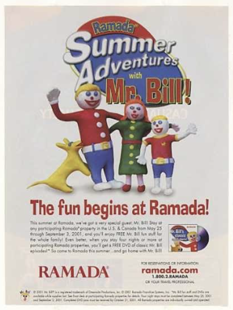Ramada ad featuring Mr. Bill