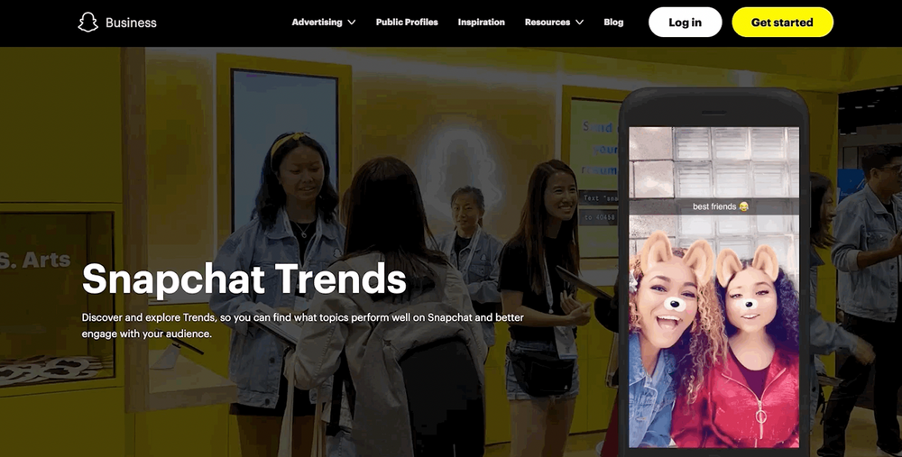 Snap promo for Trends tool