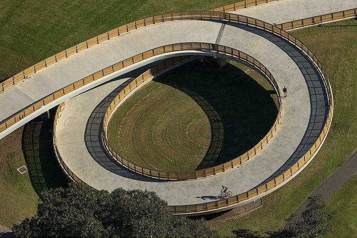 Lone biker in Australia