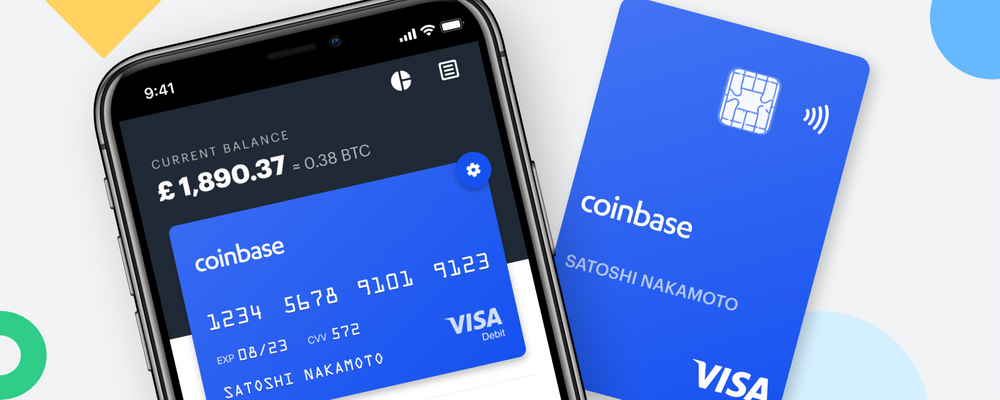Coinbase Card with the "Satoshi Nakamoto" name on it