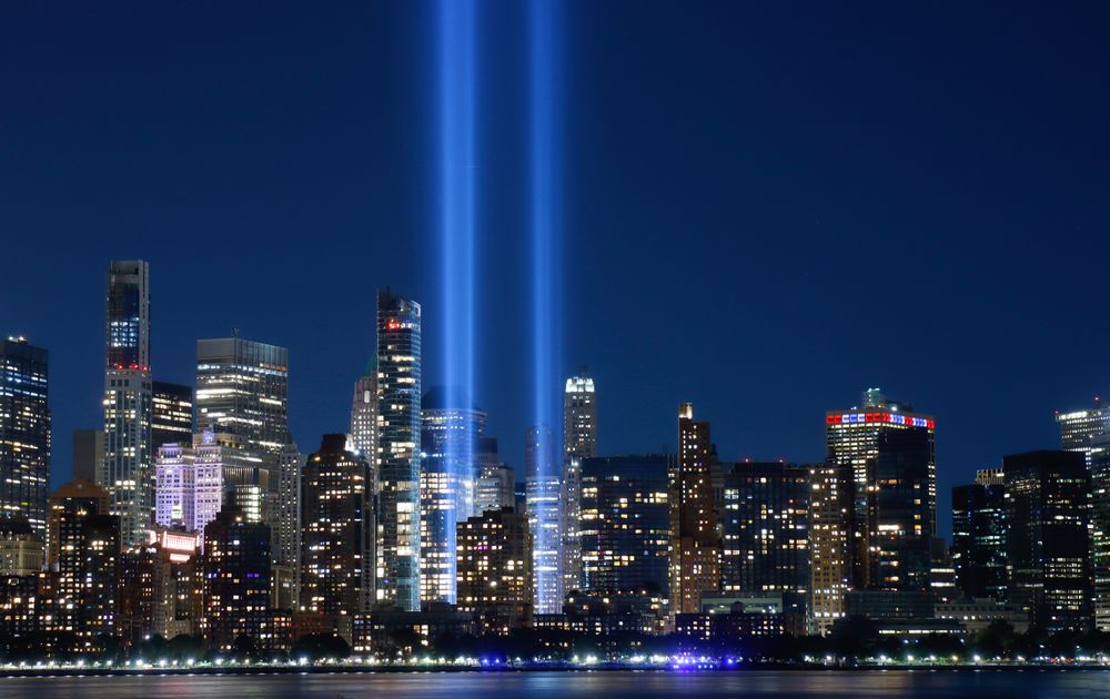 JERSEY CITY, NJ - SEPTEMBER 3: The annual Tribute in Light that will mar...
