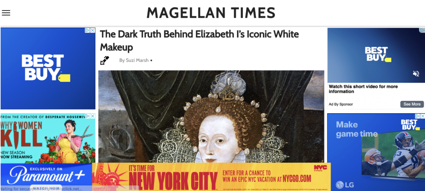 Magellan Times page