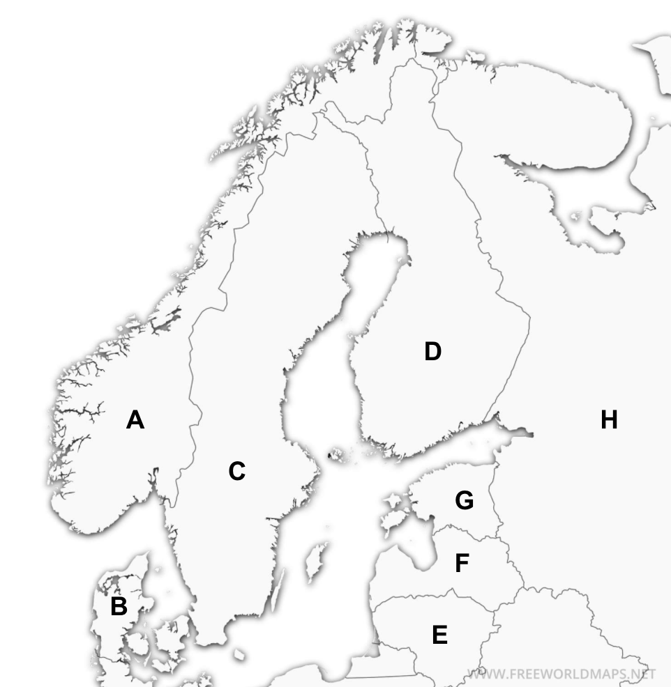 Blank map of Europe