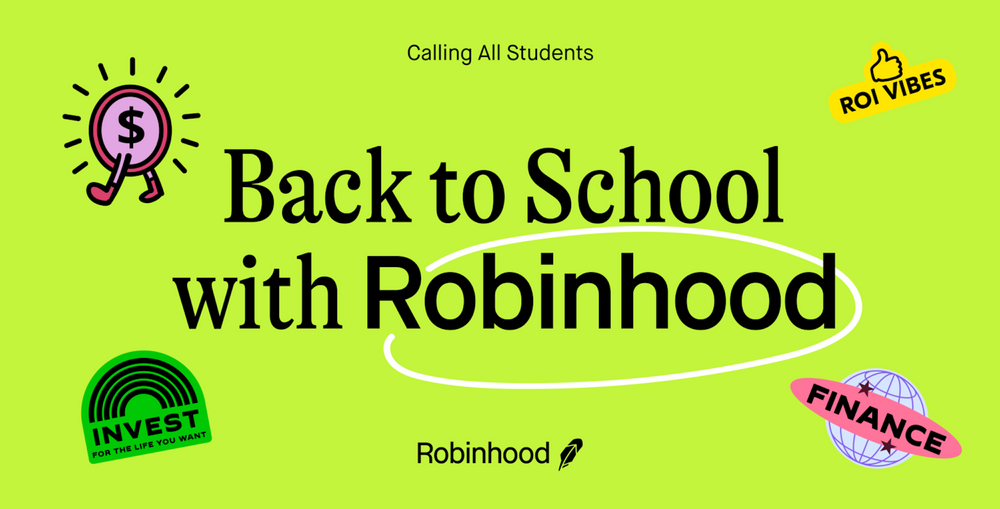an image promoting Robinhood's college campaign