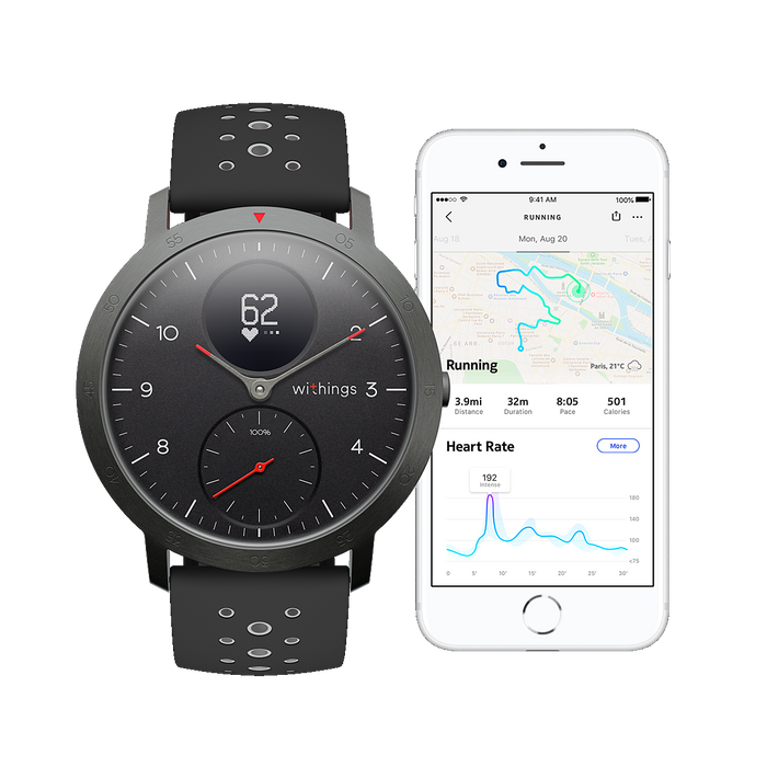 Withings smartwatch and companion app