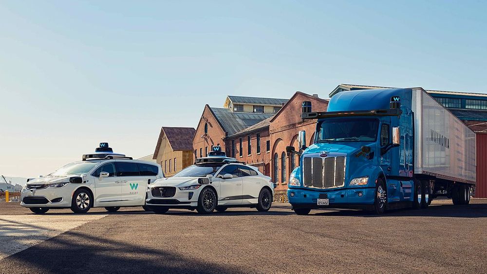 Waymo line-up of autonomous vehicles