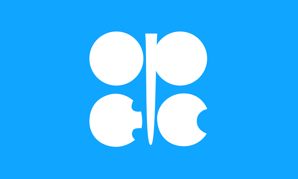 A flag of the opec oil cartel 