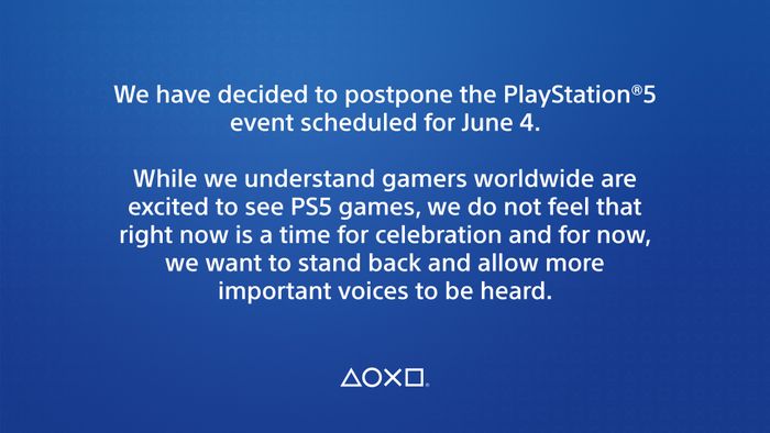 Sony postponing PS5 event