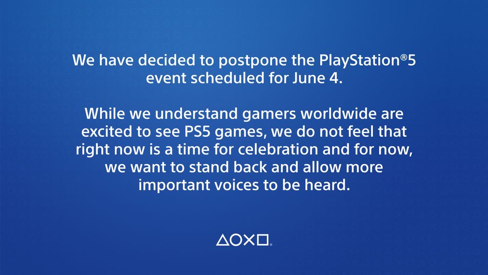 Sony postponing PS5 event