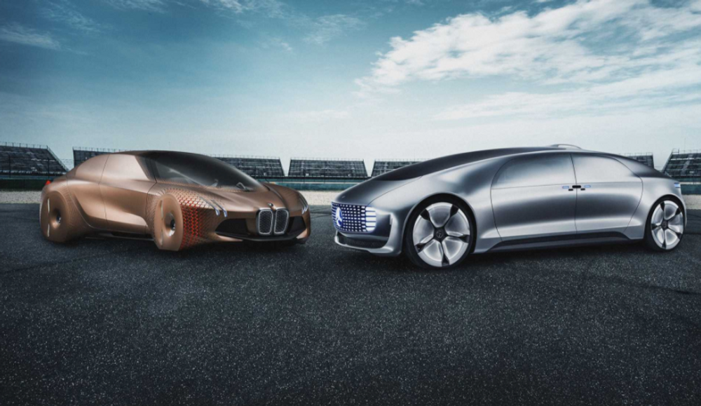 BMW and Mercedes futuristic cars