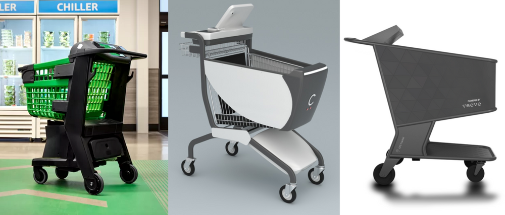 Smart carts from Amazon, Caper, and Veeve