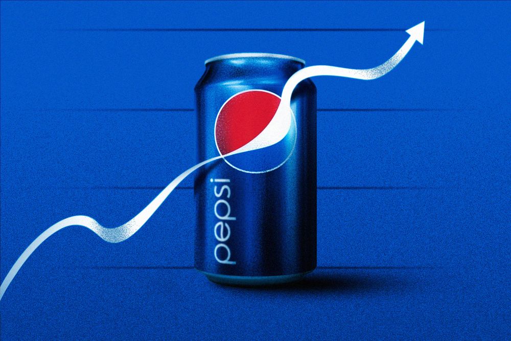 Pepsi can with up arrow