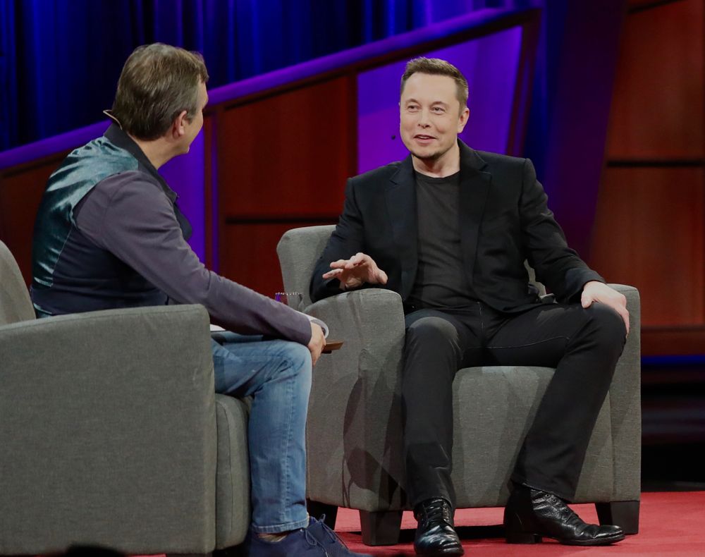 Elon Musk being interviewed