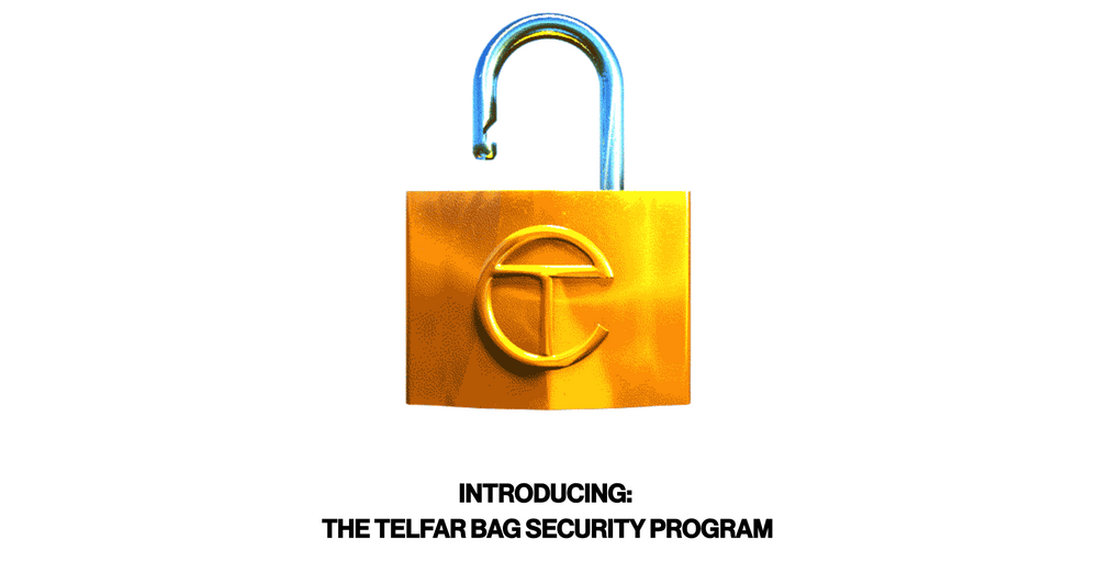 Telfar Bag Security Program: Image highlighting the start of the Telfar Bag Security Program with a lock