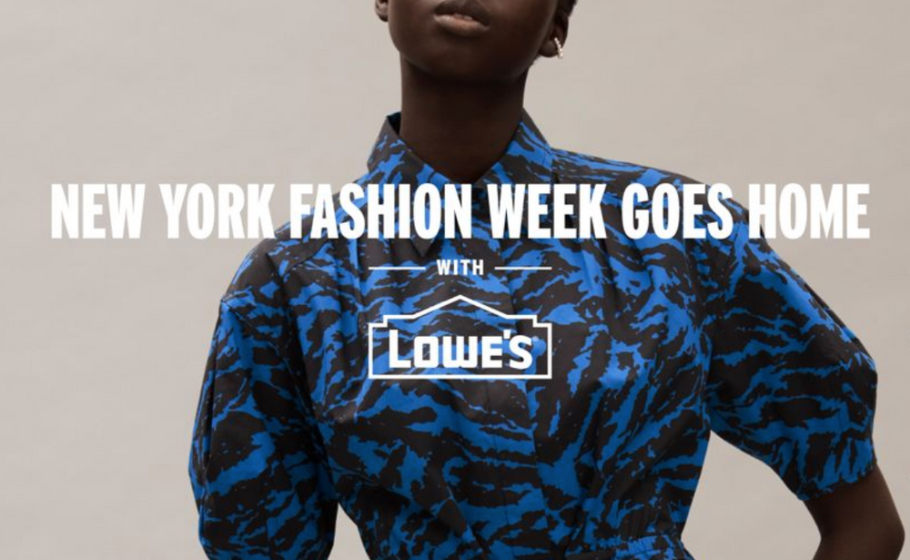 A Lowe's promo image for its New York Fashion Week tie-in