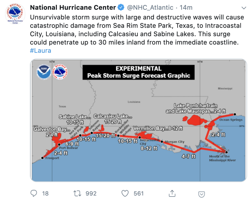 Hurricane tweet 