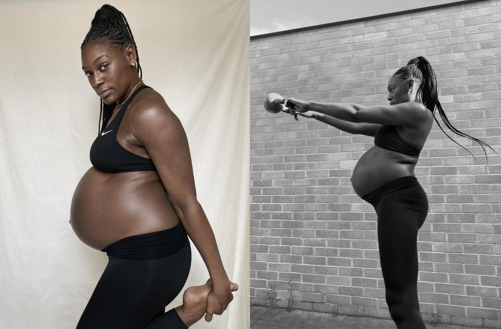 Nike maternity collection model wearing Nike (M)