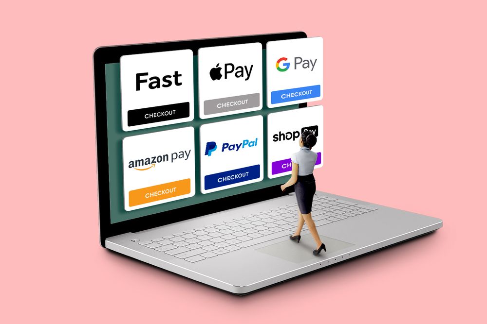 Fast Checkout and other payment apps on a laptop