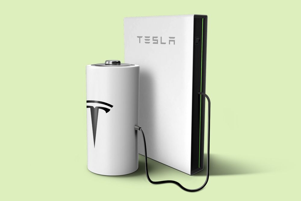 Tesla battery illustration