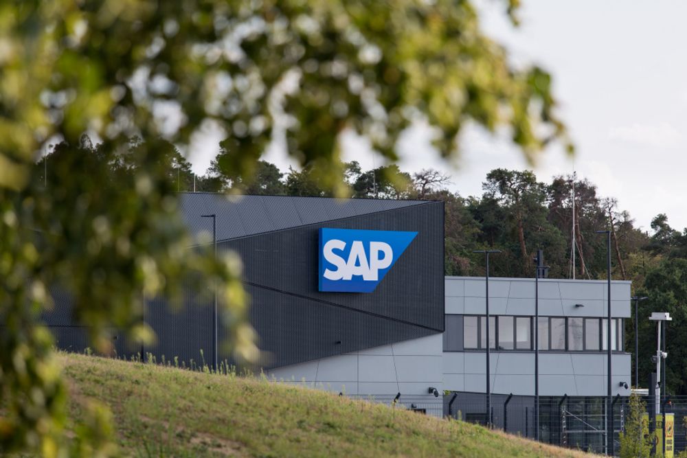 A photograph of SAP's headquarters in Walldorf, Germany